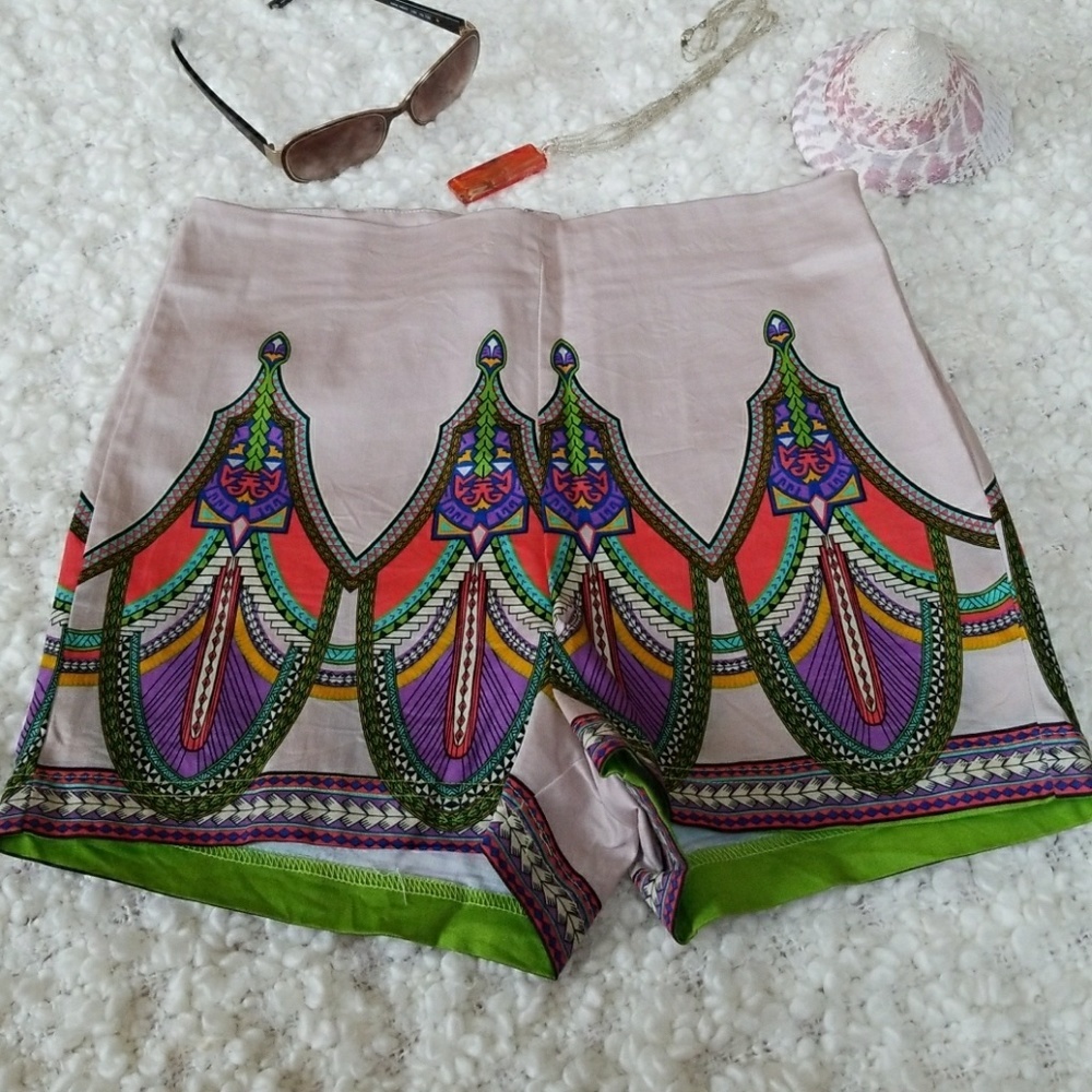 Flying Tomato high waisted tribal print shorts